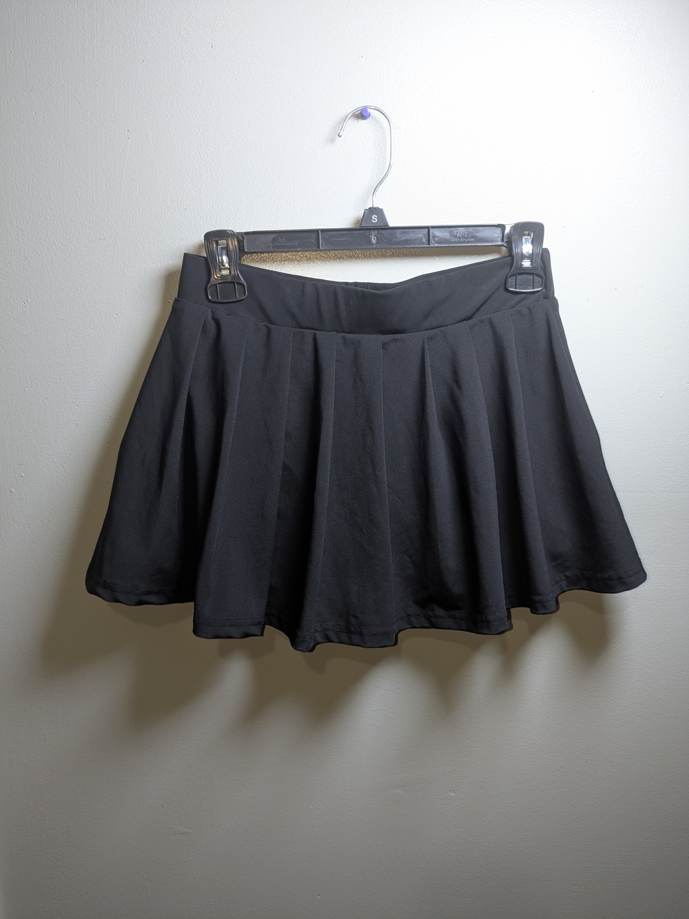 Cult Favorite Black Pleated Mini Skirt with Shorts Size Small S